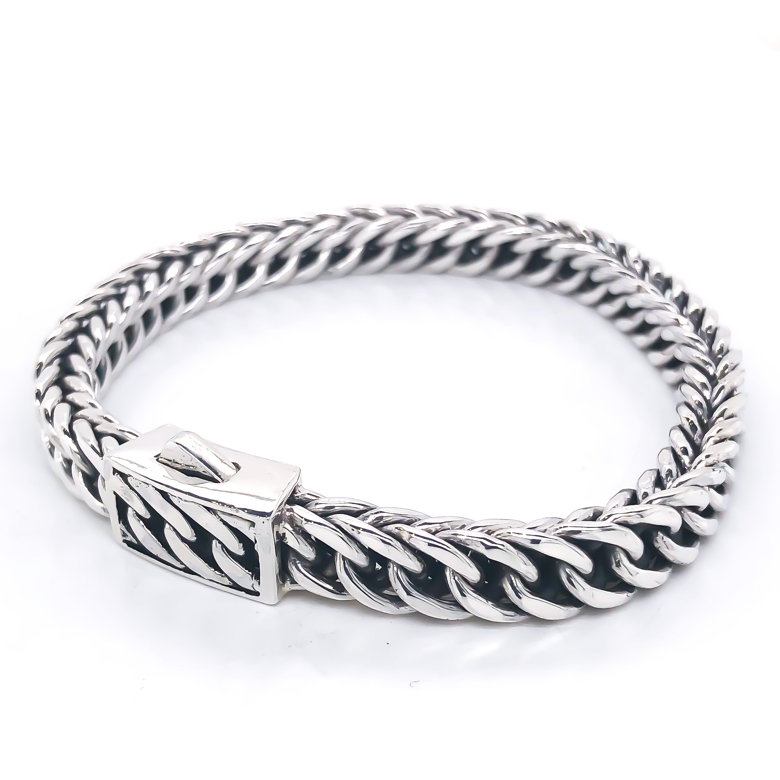 Minimal Weave Sterling Silver Bracelet 8.5in - Ryan Christian