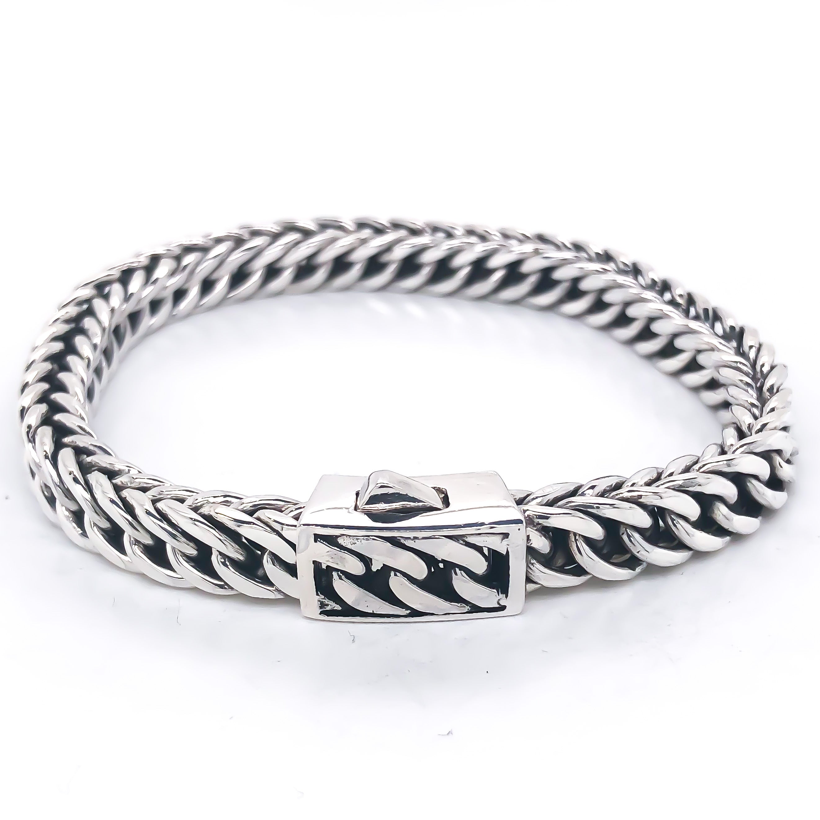 Minimal Weave Sterling Silver Bracelet 8in - Ryan Christian