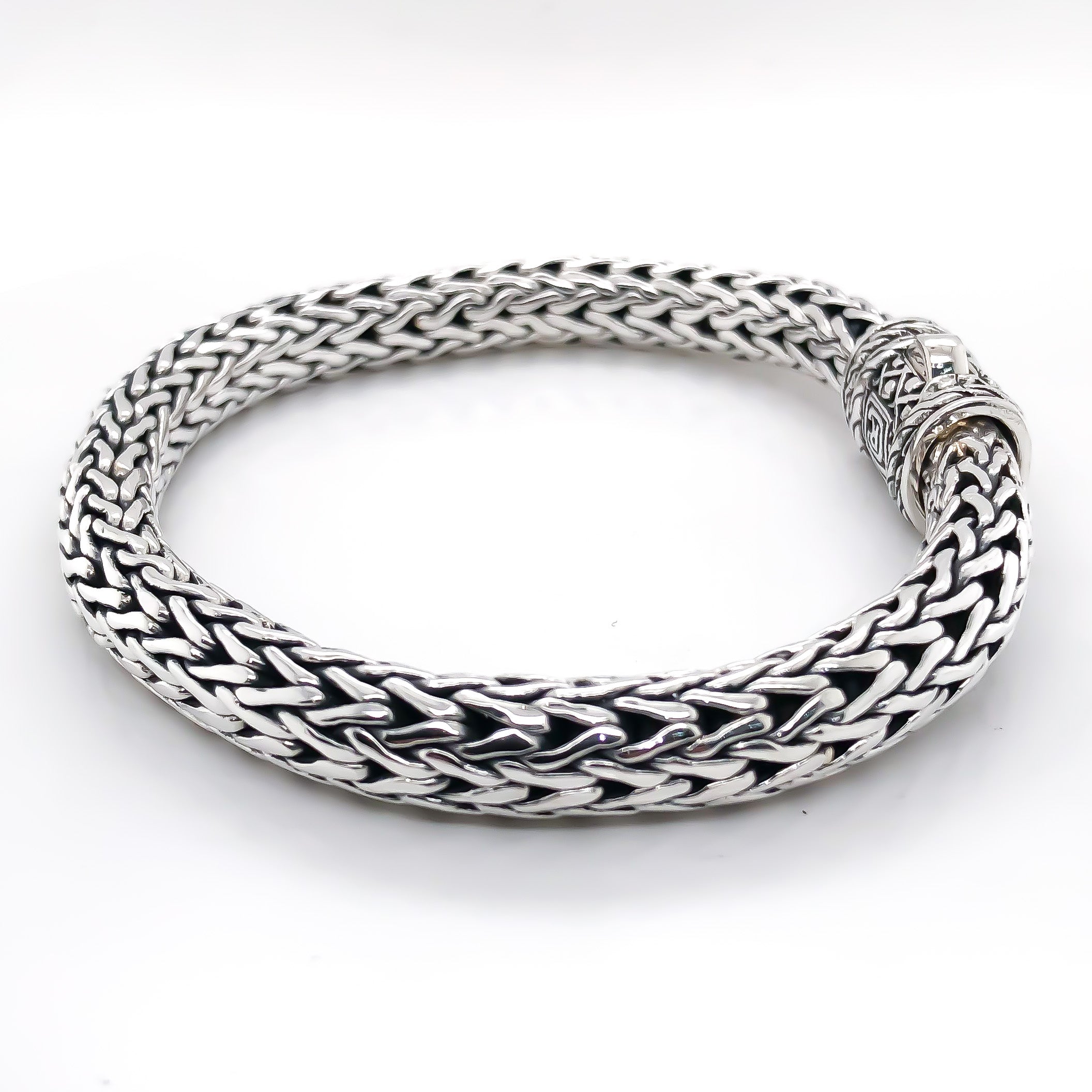 Crescent Vintage Sterling Silver Weave 8mm. 7.5in - Ryan Christian