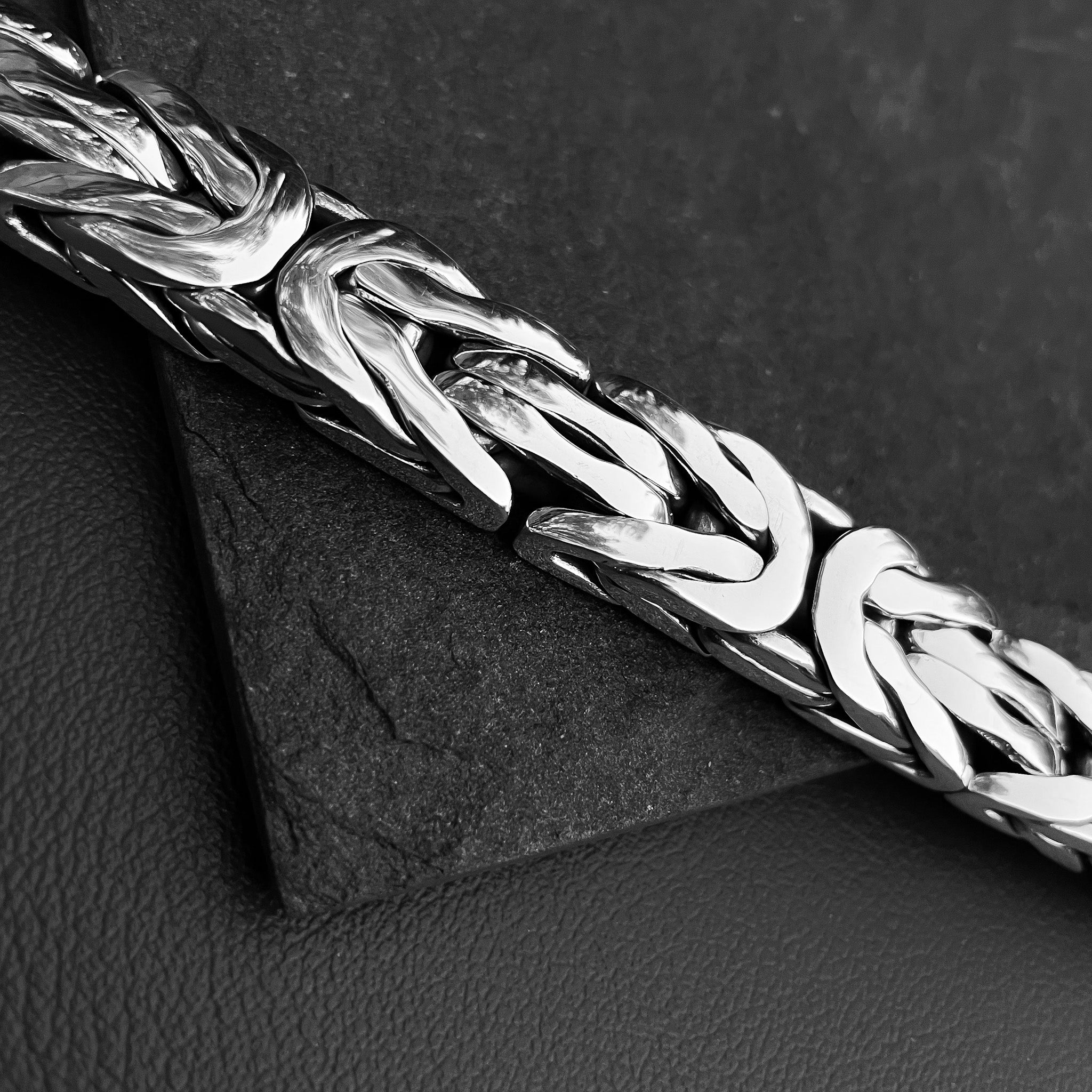 Capital Byzantine Sterling Silver Men's Bracelet 14mm 8in- Ryan Christian
