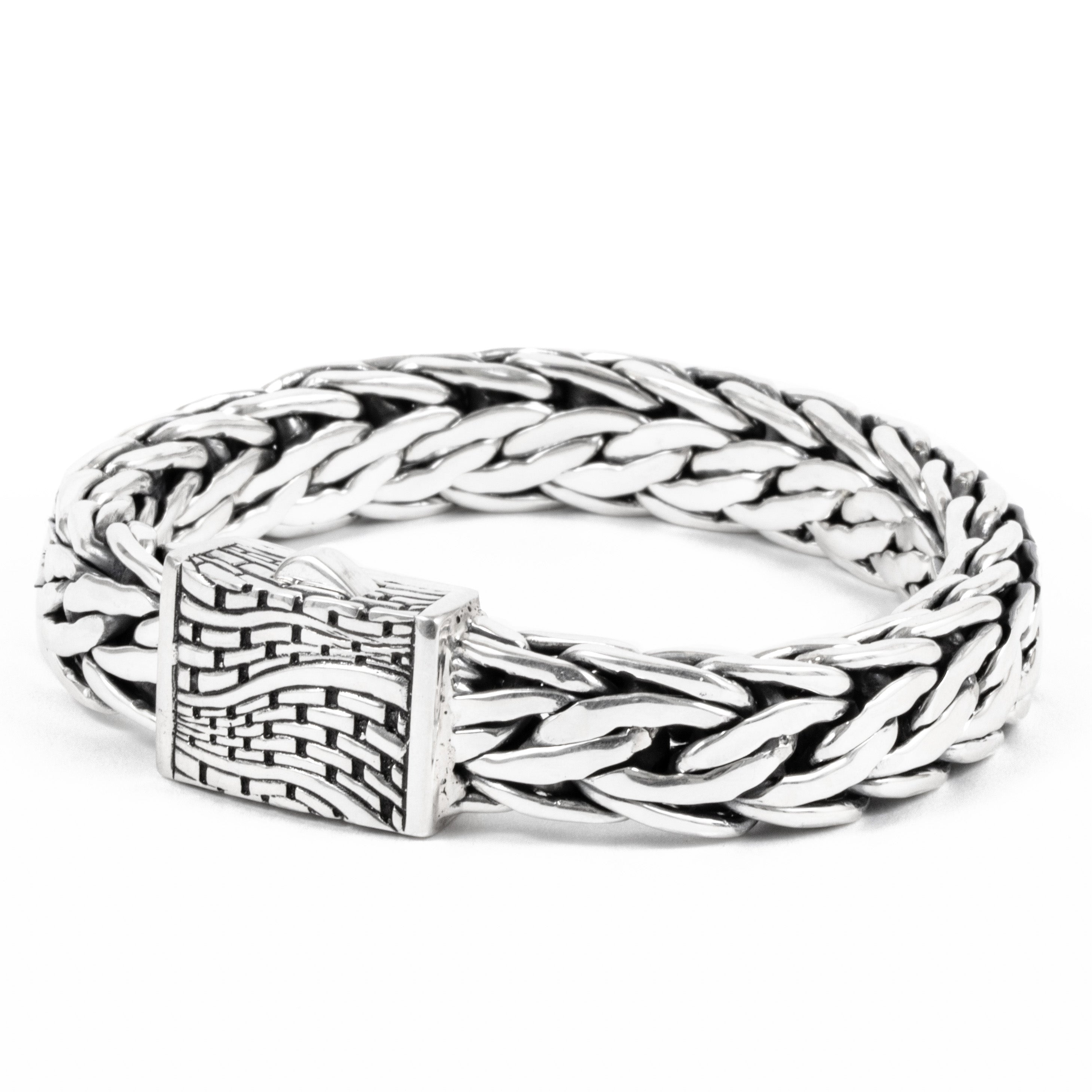 Kalon Kartika Weave Sterling Silver Bracelet 13mm. - Ryan Christian