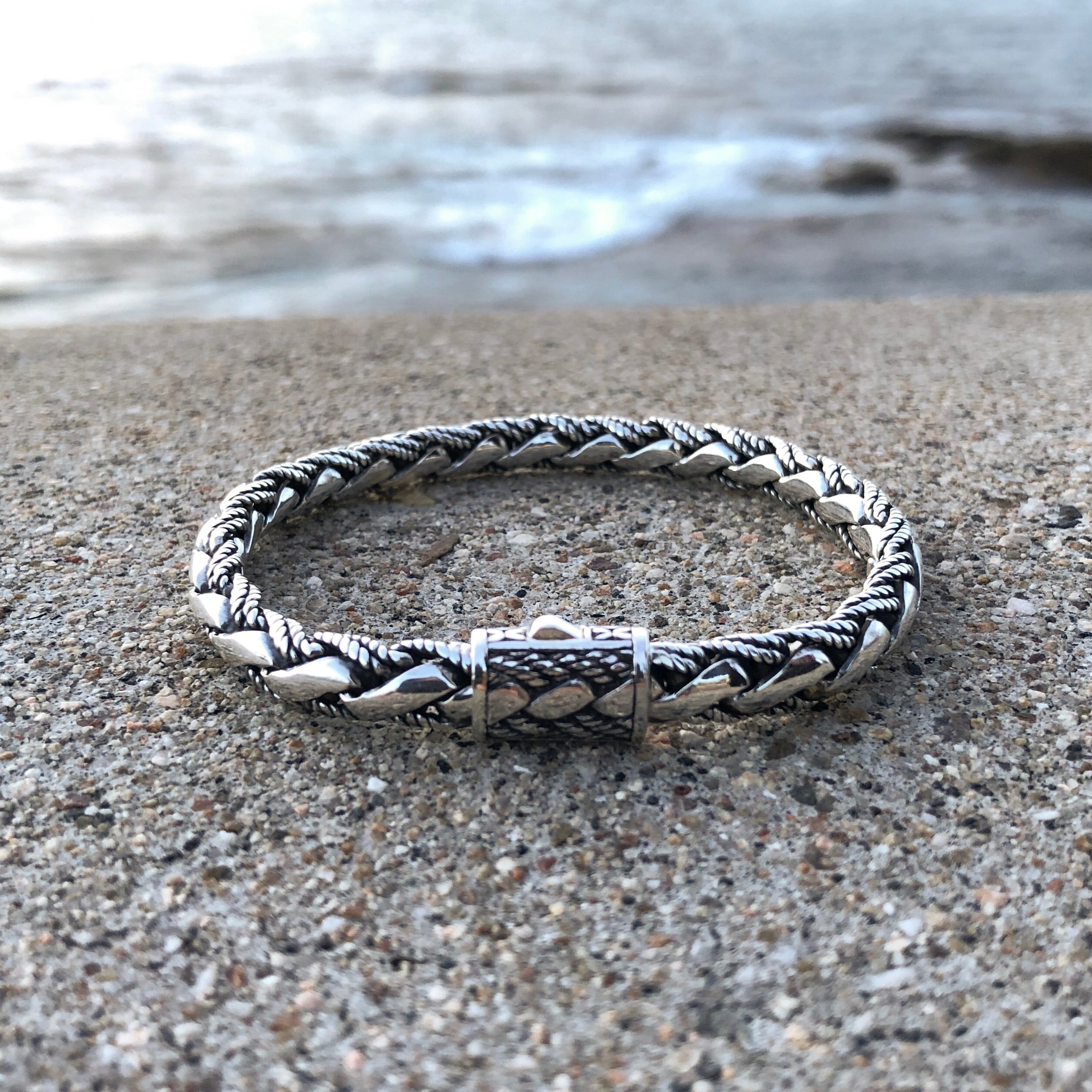 Hybrid Sterling Silver Bracelet 6mm. 8.5in- Ryan Christian