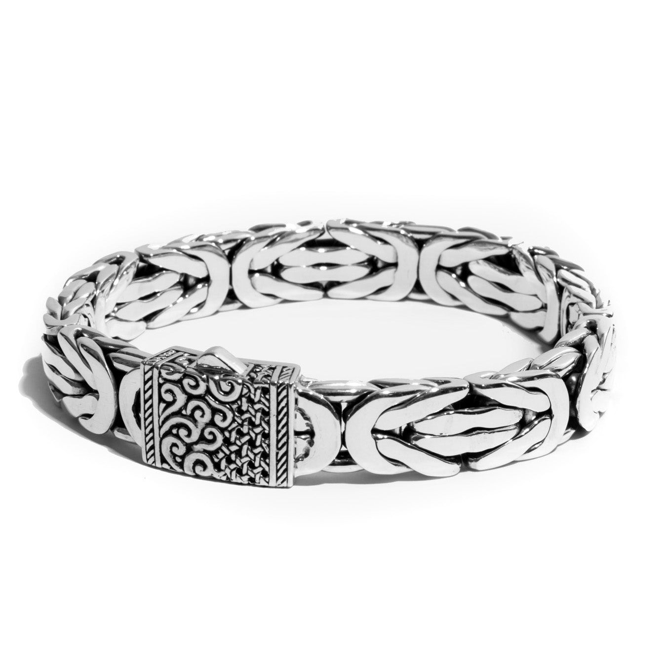 Zenith Byzantine Sterling Silver Bracelet 12mm. - Ryan Christian