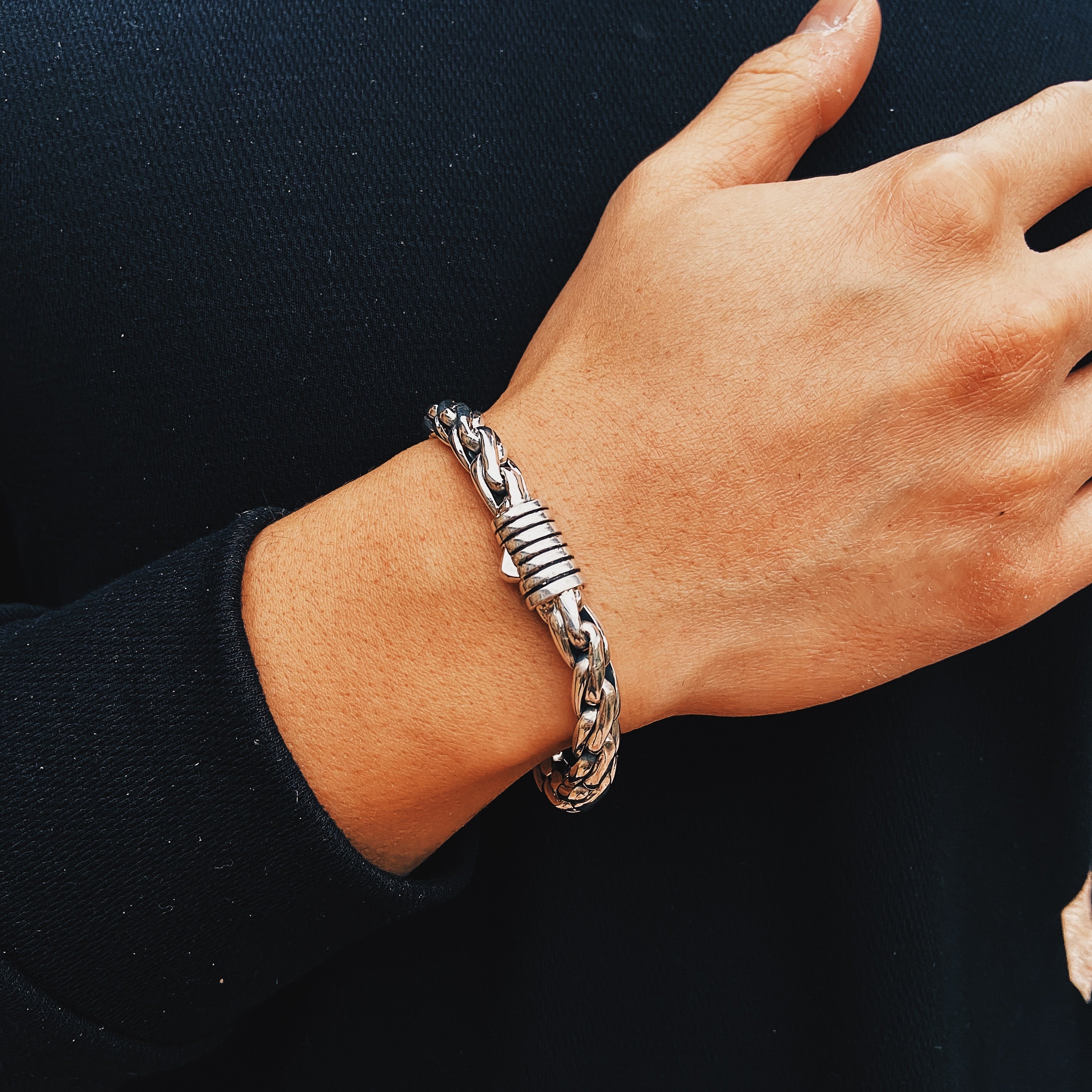 Modern Weave Sterling Silver Bracelet 7mm 7.5in- Ryan Christian