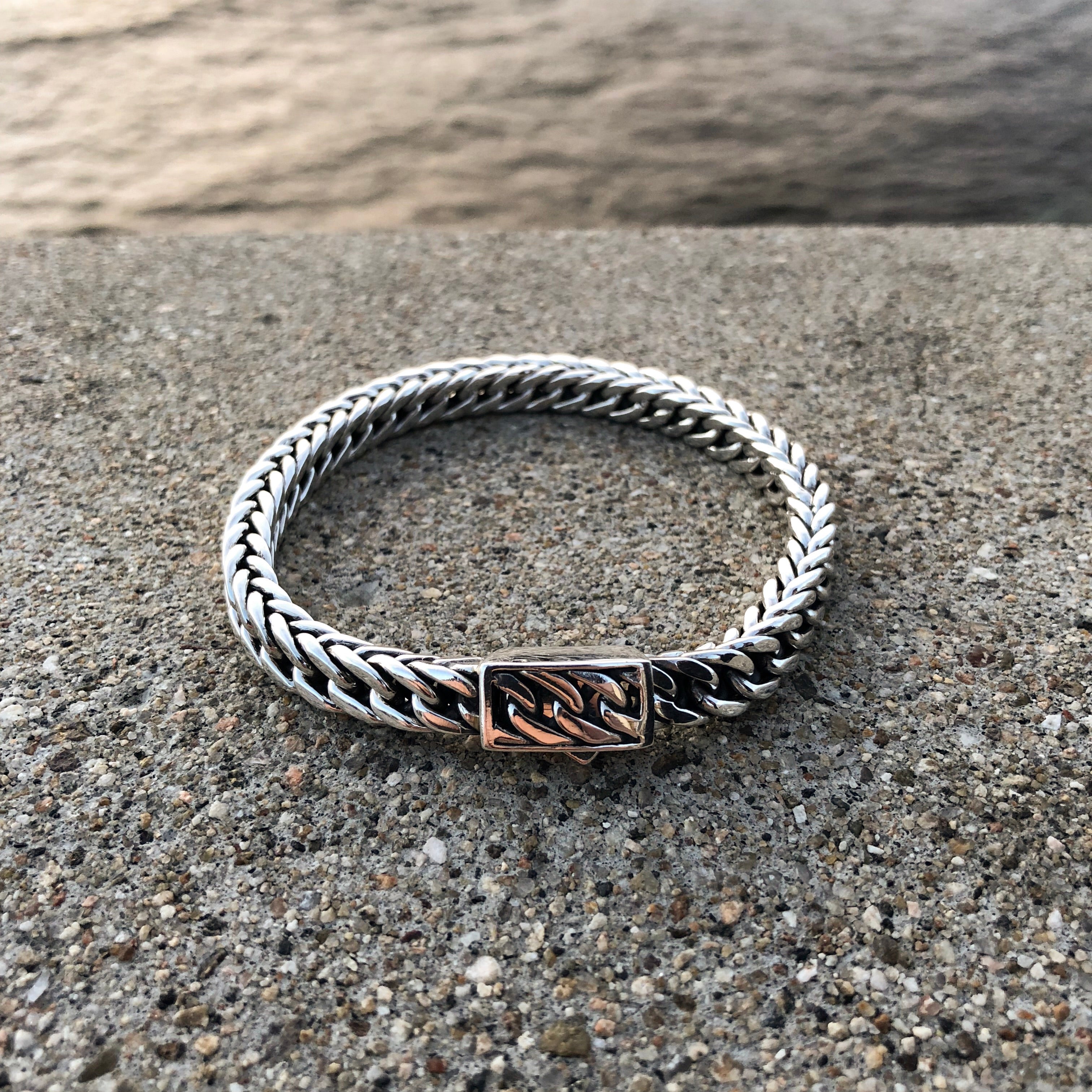 Minimal Weave Sterling Silver Men's Bracelet - Ryan Christian