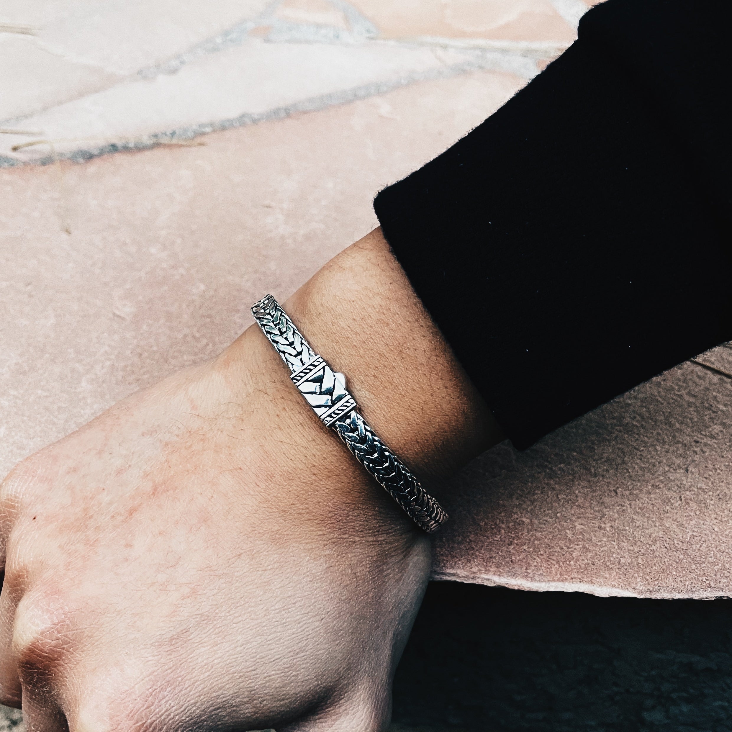 Axiom Sterling Silver Bracelet 7mm. 7.5in- Ryan Christian