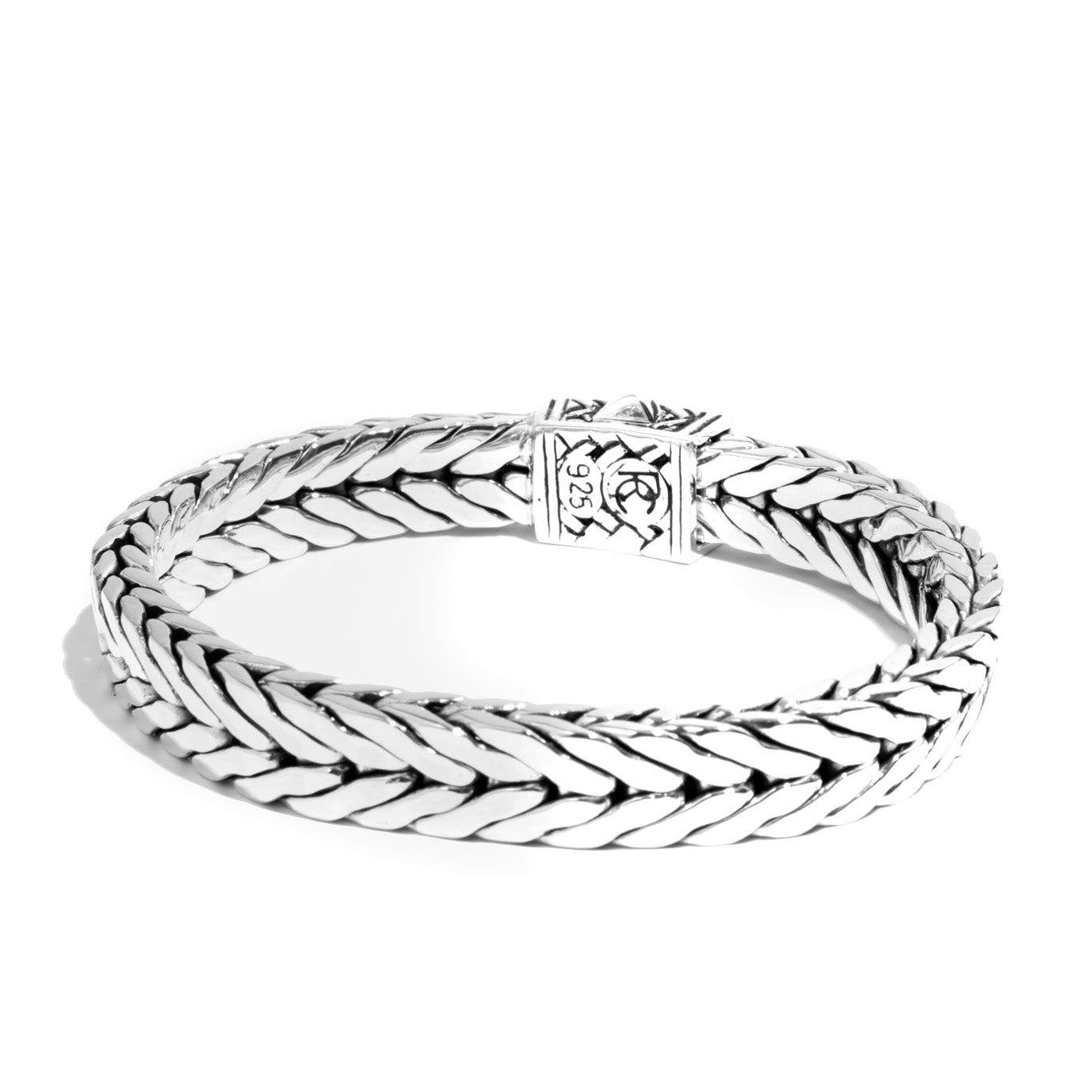Sari Luxe Weave Sterling Silver Bracelet 9mm. 7.5in - Ryan Christian