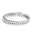 Sari Luxe Weave Sterling Silver Bracelet 9mm. 7.5in - Ryan Christian