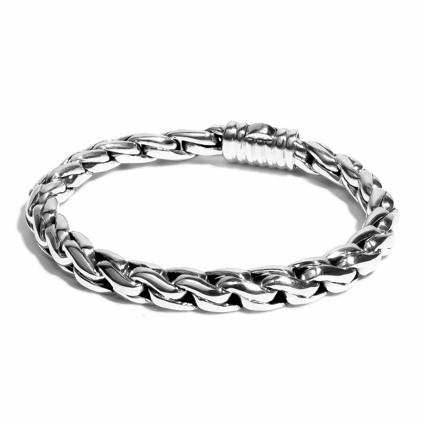 Modern  Weave Sterling Silver Bracelet 7mm 7in- Ryan Christian