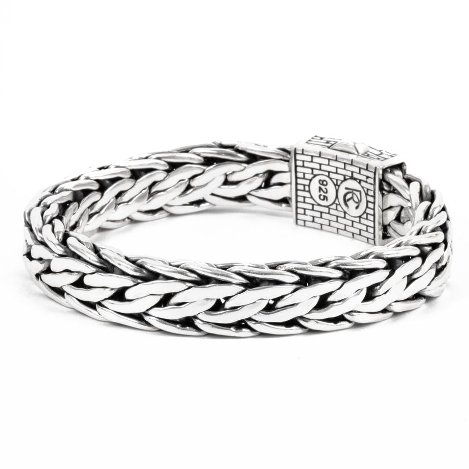 Kalon Kartika Weave Sterling Silver Bracelet 13mm. 8in - Ryan Christian