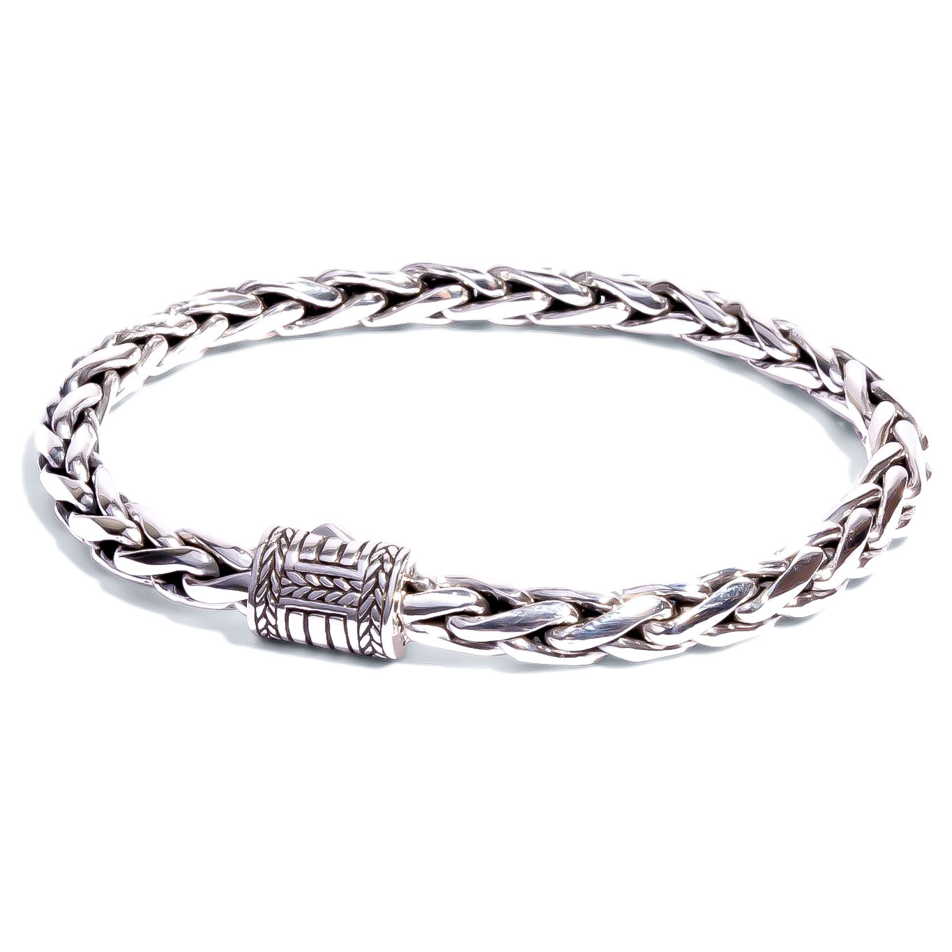 Haven Wheat Weave Sterling Silver Bracelet 6mm. - Ryan Christian