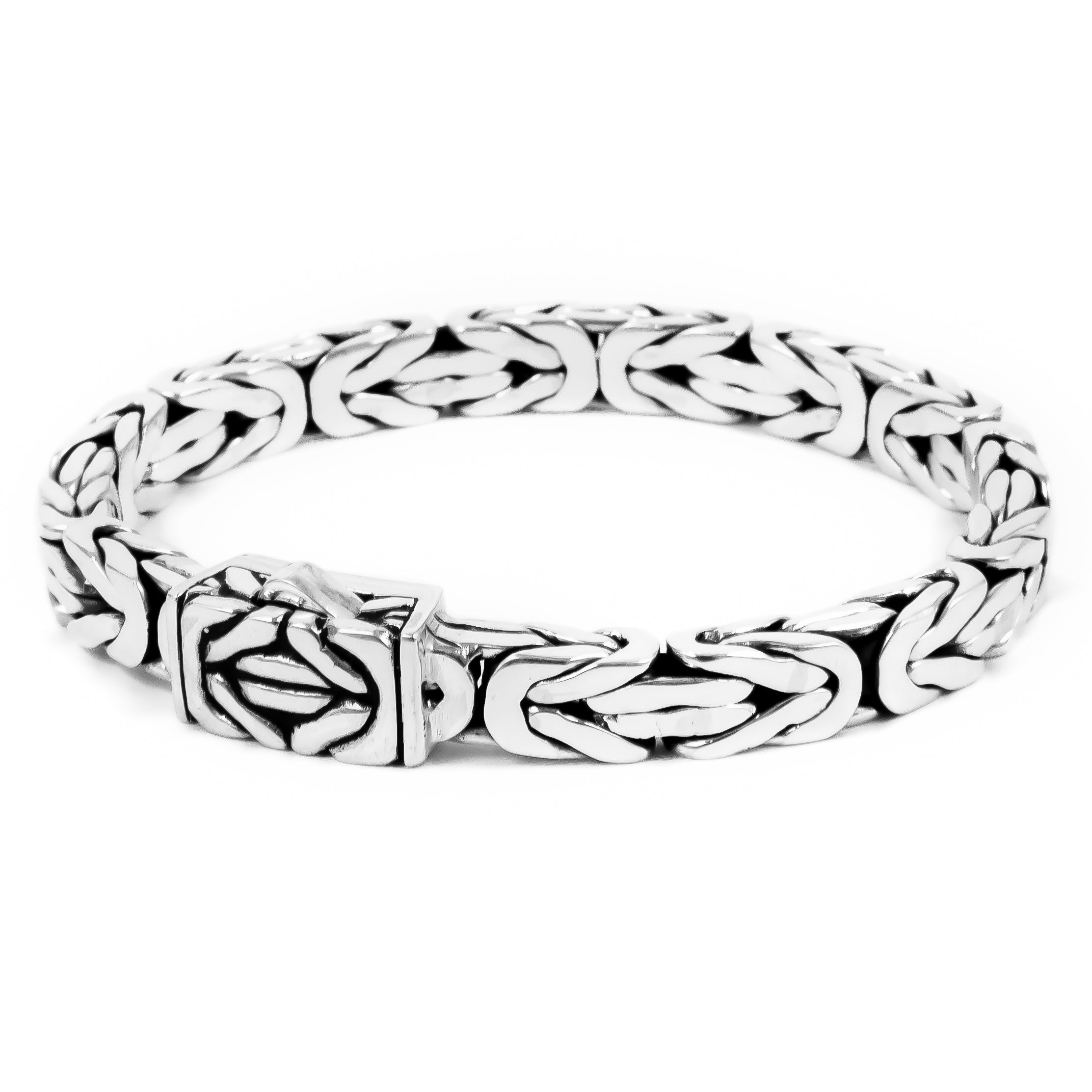 Native Byzantine Bracelet 7mm. | Solid Sterling Silver | Ryan