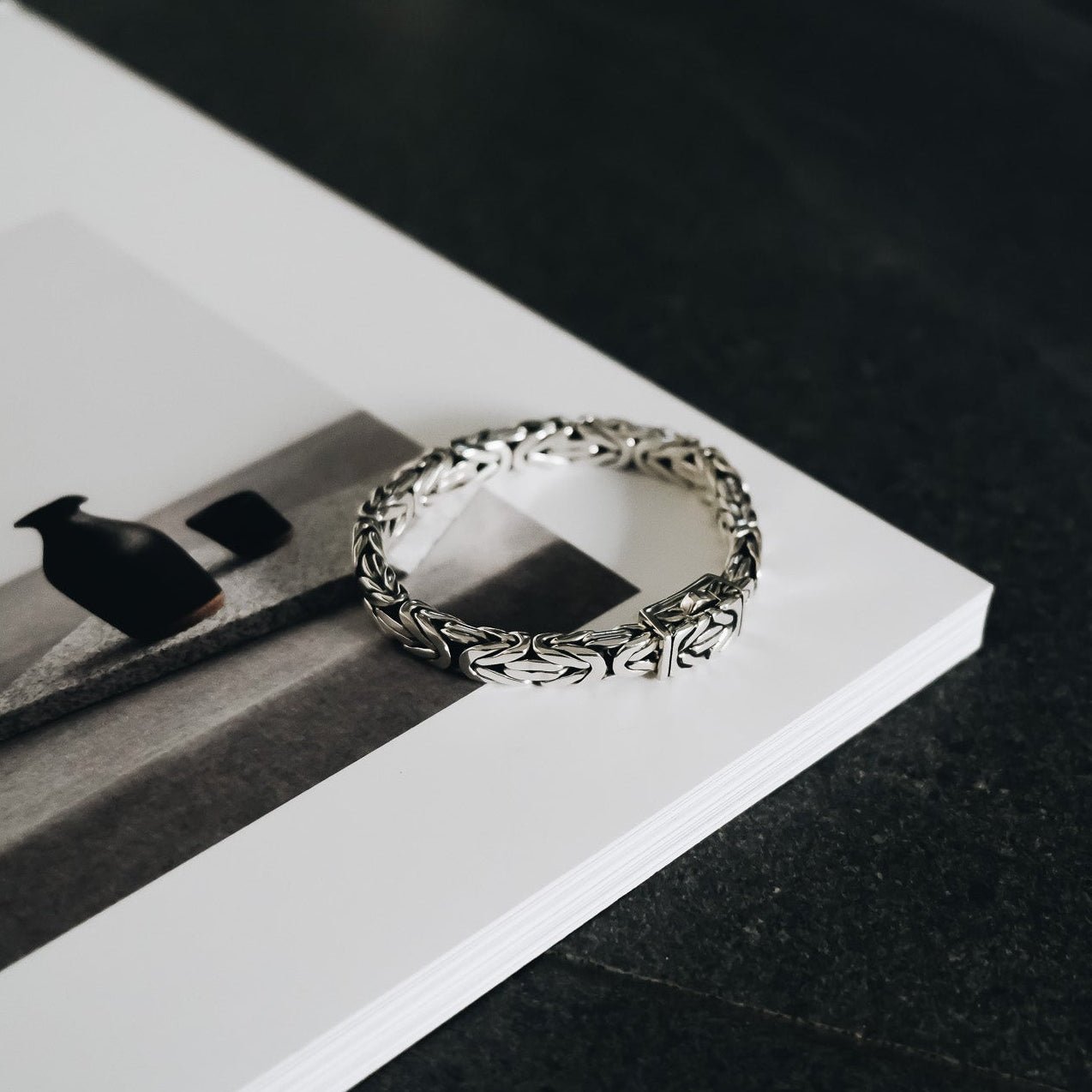 Native Byzantine Bracelet 7mm. | Solid Sterling Silver | Ryan Native Byzantine Bracelet 7mm. | Solid Sterling Silver | Ryan