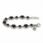 Kin Onyx Bracelet, laid flat with extender chain - Ryan Christian