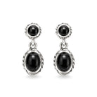 Kin Onyx Earrings, hand-cut black onyx drops in sterling silver - Ryan Christian