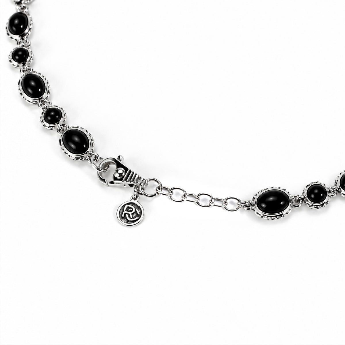 Kin Onyx Necklace, lobster clasp, extender chain and RC tag - Ryan Christian