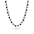 Kin Onyx Necklace, hand-cut black onyx in sterling silver, front - Ryan Christian