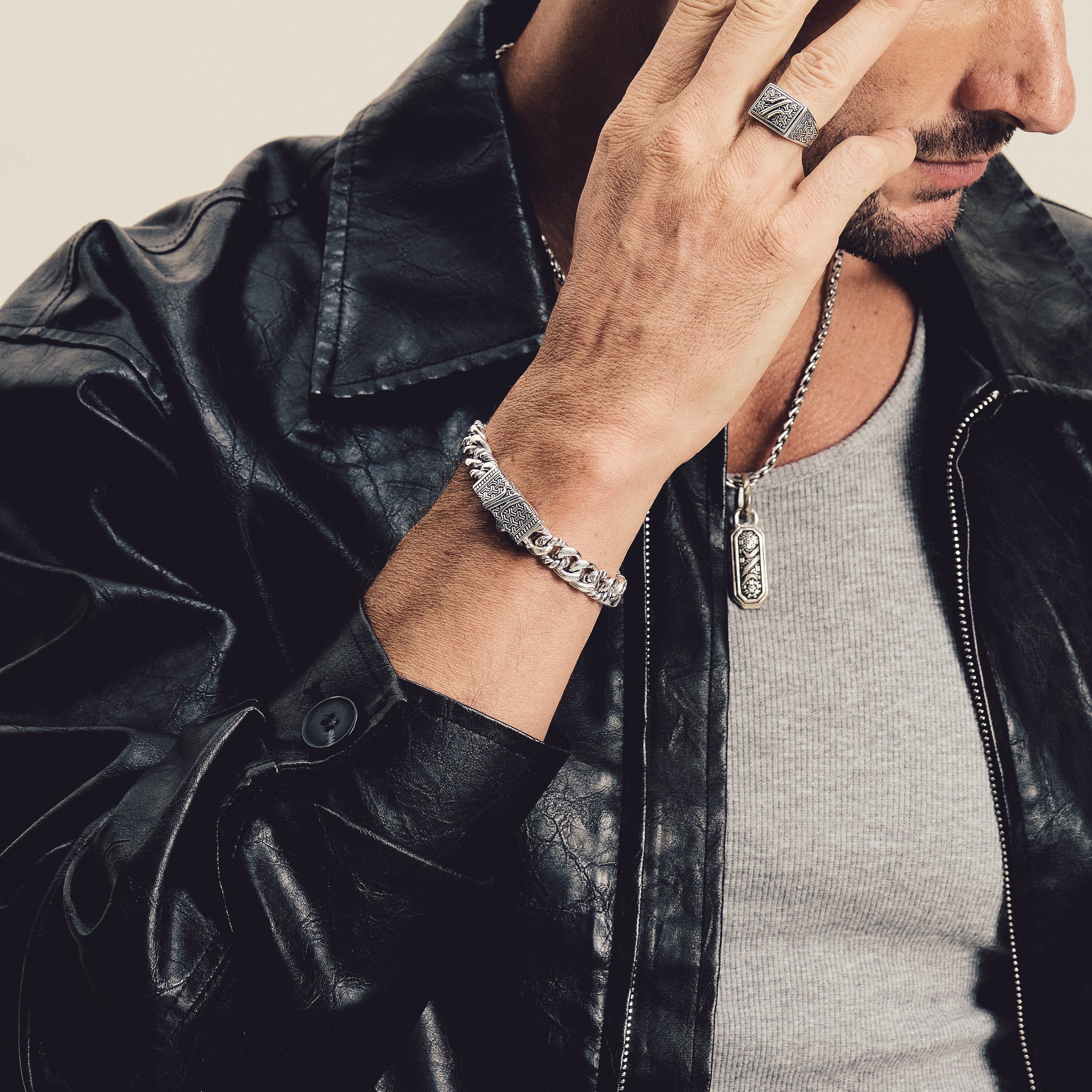 10mm Omni Sterling Silver Bracelet - Handcrafted in Bali – Ryan