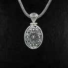 "Lotus" Oval Sterling Silver Pendant - Ryan Christian