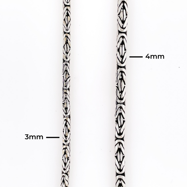 4mm Sterling Silver Byzantine Chain Handcrafted In Bali Ryan